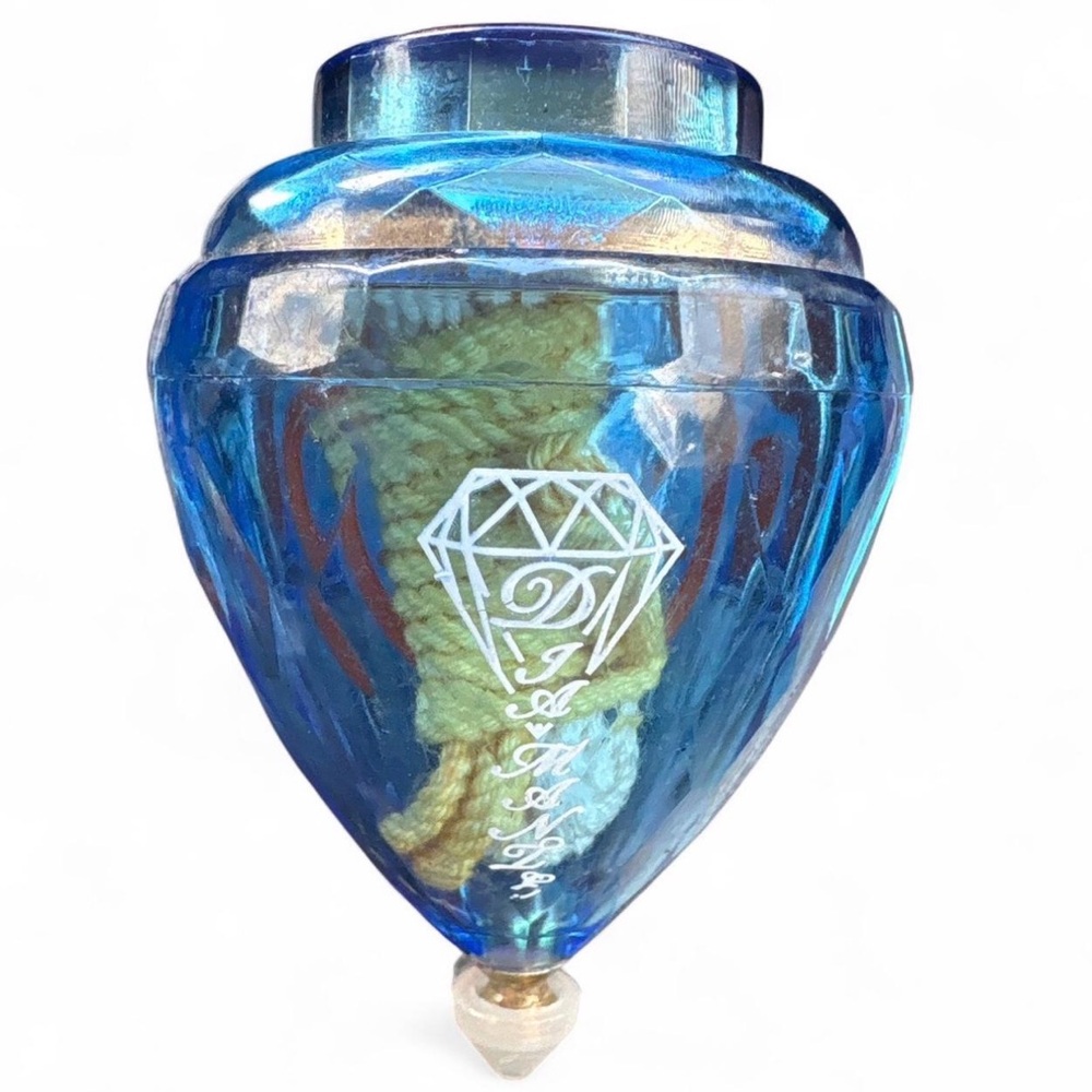 Cometa Diamante Trompo Spinning Top Blue 2016 Mexico Toy w String
